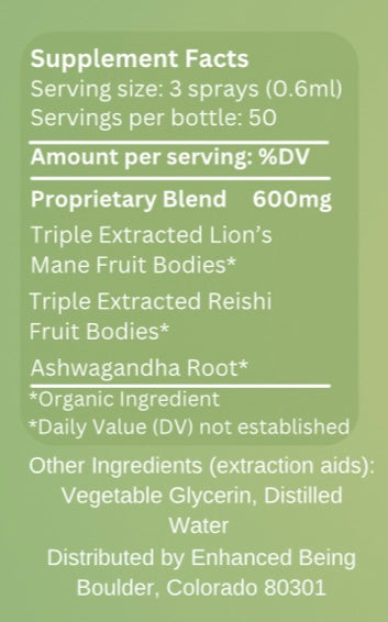 Flow State Mushroom & Herbal Tincture | Glycerin-Based