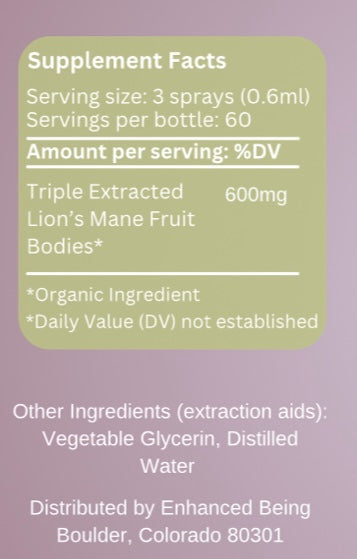 Clarity Mushroom Tincture | Glycerin-Based